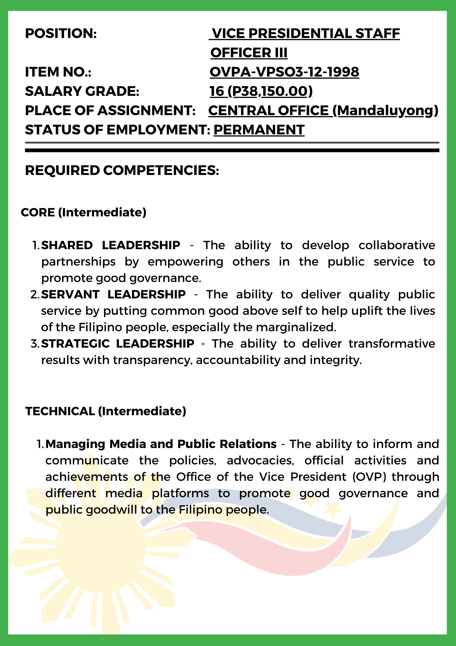 Vice Presidential Staff Officer III - Page3